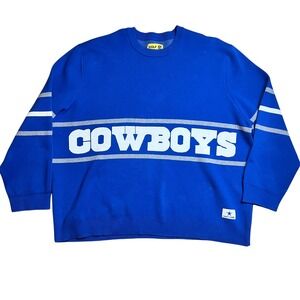 GOLF Wang NFL Dallas Cowboys Jacquard Sweater 4XL Blue Oversized
